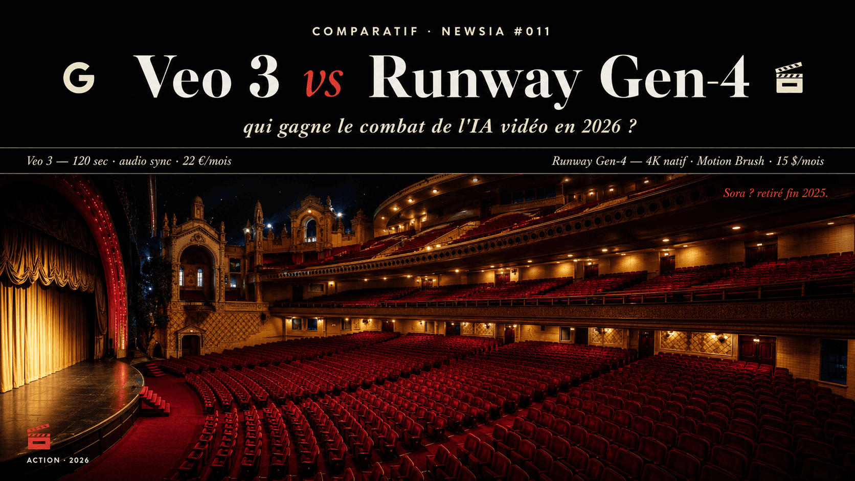 Veo 3 vs Runway Gen-4 : le comparatif des IA vidéo en 2026